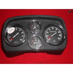 CRUCOTTO COMPLETO 126 DI MANOMETRI RIVESTITO IN PELLE CON MANOMETRI NERI