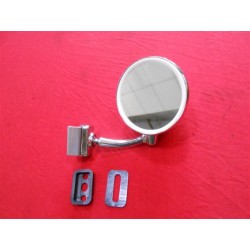 SPECCHIO ROTONDO CROMATO A GOCCIA A MORSETTO DS/SN