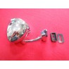 SPECCHIO ROTONDO CROMATO A GOCCIA A MORSETTO DS/SN