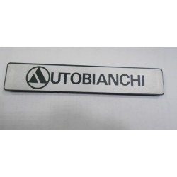 SCRITTA AUTOBIANCHI POSTERIORE A112  ISTALLATA NELLA CORNICE NERA 