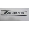 SCRITTA AUTOBIANCHI POSTERIORE A112  ISTALLATA NELLA CORNICE NERA 