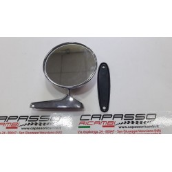 SPECCHIO ROTONDO CROMATO FISSAGGIO A VITE CON LOGO ALFA