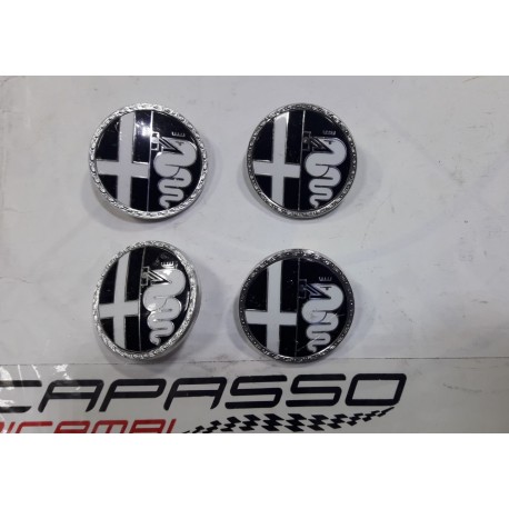 LOGO EMBLEMA ALFAROMEO PER COPPA  RUOTA IN  ACCIAIO