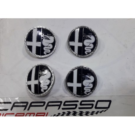 LOGO EMBLEMA ALFAROMEO PER COPPA RUOTA IN ACCIAIO