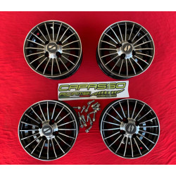 CERCHI RUOTA FIAT 500 126 ATTACCO 4 X 98 NERI DIAMANTI