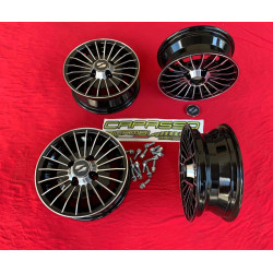 CERCHI RUOTA FIAT 500 126 ATTACCO 4 X 98 NERI DIAMANTI