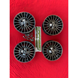 CERCHI RUOTA FIAT 500 126 ATTACCO 4 X 98 NERI DIAMANTI