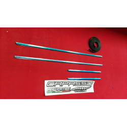PROFILOI RASCHIAVETRI CROMATI ANTERIORI E POSTERIORI COMPLETI FIAT 124 SPIDER