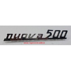 scritta posteriore " Nuova 500  " in acciaio