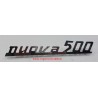 scritta posteriore " Nuova 500  " in acciaio