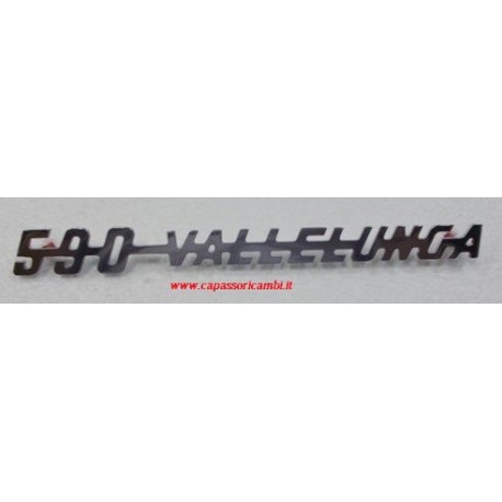 scritta posteriore " 590 VALLELUNGA " in acciaio