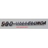 scritta posteriore " 590 VALLELUNGA " in acciaio