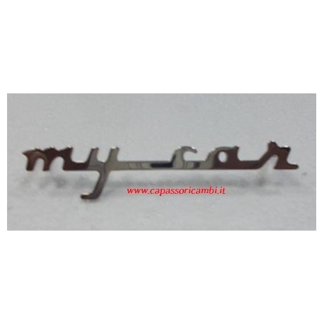 scritta  "  MY   CAR  "  in acciaio