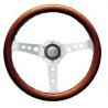 STEERING WHEEL MOHAGANY/SILVER DIAMETER MM. 320