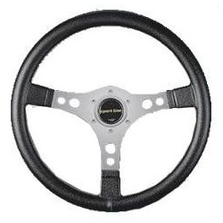 STEERING WHEEL DIAMETER MM. 350 SILVER AND SKAY