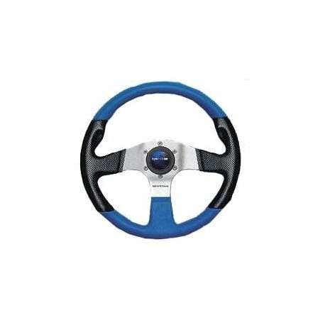 STEERING WHEEL DIAMETER MM. 30 BLACK/BLUE POLYURETHANE/ALUMINUM