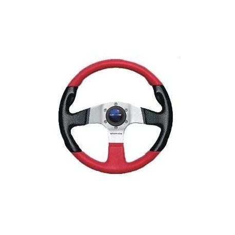 STEERING WHEEL DIAMETER MM. 330 BLACK/RED POLYURETHANE/ALUMINUM