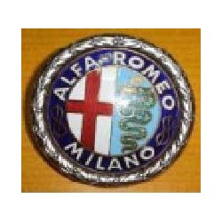 FREGIO ANTERIORE ALFA ROMEO MILANO IN METALLO SMALTATO