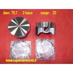 kit pistoni stampati diam 79,7 -- 3 fascie C25 FIAT 500 126