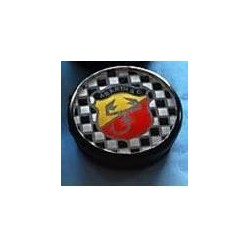 COPRIMOZZO ABARTH TIPO GROSSO DIAM. INT. MM. 55 GIALLO/ROSSO SCACCHI