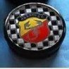 COPRIMOZZO ABARTH TIPO GROSSO DIAM. INT. MM. 55 GIALLO/ROSSO SCACCHI