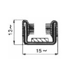 CANALINO SCORRIVETRO ARMATO 13X15 ROTOLO 10m