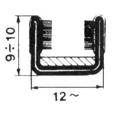CANALINO SCORRIVETRO ARMATO 10X12 ROTOLO 10m