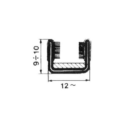 CANALINO SCORRIVETRO ARMATO 10X12 ROTOLO 10m
