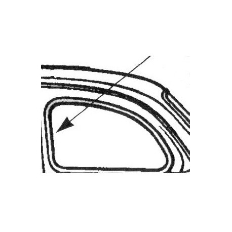 SEAL SHAPED GLASS FIXED REAR FIAT 500