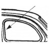 SEAL SHAPED GLASS FIXED REAR FIAT 500