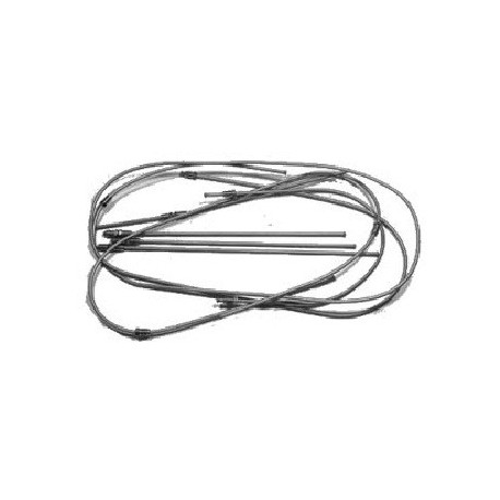 STEEL BRAKE HOSE KIT   Fiat 500 F / L / R 