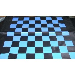 telo capote scacchi nero blu Fiat 500